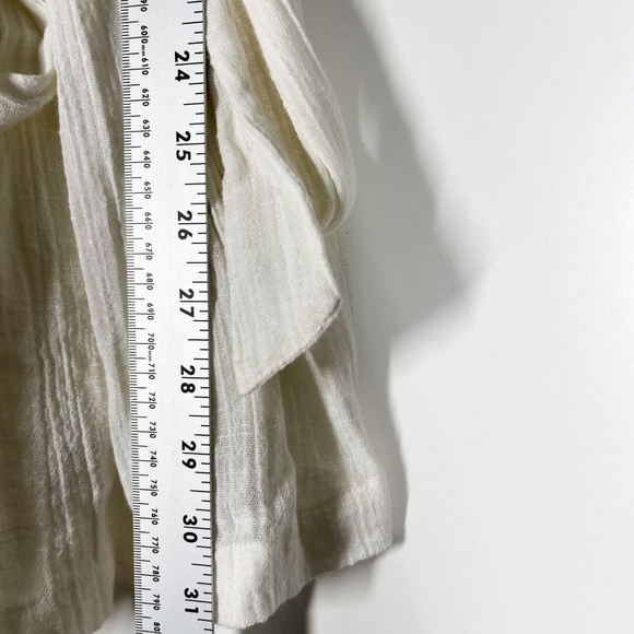 Free People Cool Off Romper Women's Ivory Off Shoulder Tie Waist Size Small - Picture 7 of 10